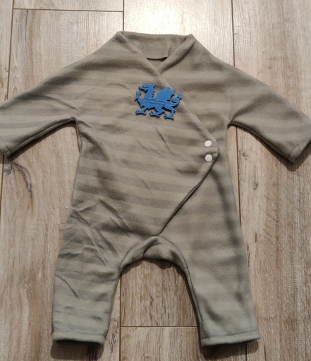 [Lightweight Fleece Romper] Crossover lightweight Fleece Romper